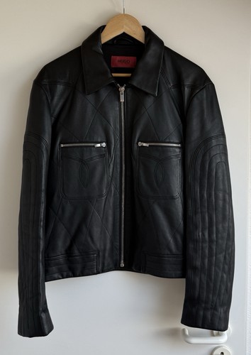 Giacca pelle hugo boss red - giacca,
