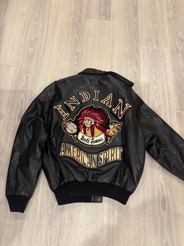Giacca pelle red indian - giacca,