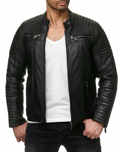 Giacca pelle uomo - , biker